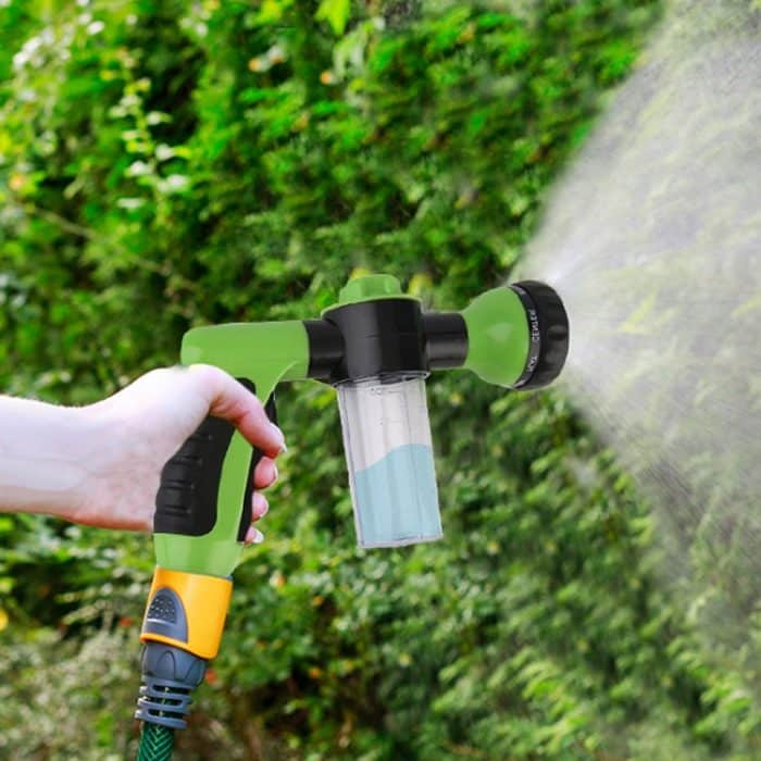 8-in-1-Autowasch-Schaumtopf-Wassersprinkler, Yellow, Green – Bild 2