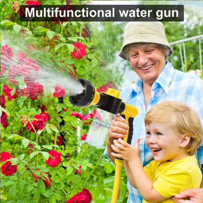 8-in-1-Autowasch-Schaumtopf-Wassersprinkler, Yellow, Green – Bild 3