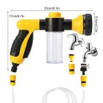8-in-1-Autowasch-Schaumtopf-Wassersprinkler, Yellow, Green – Bild 7