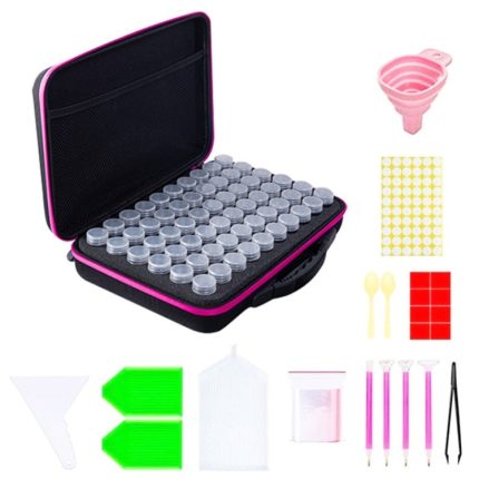 Multifunktionale tragbare Aufbewahrungstasche für Diamant-Malwerkzeug-Set, Stil: