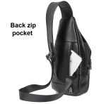 Casual Herren Brusttasche Erste Schicht Rindsleder Messenger Bag – Bild 4