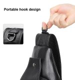 Casual Herren Brusttasche Erste Schicht Rindsleder Messenger Bag – Bild 6