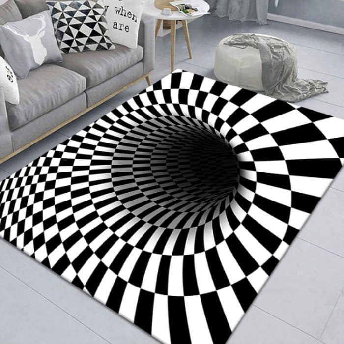 3D-geometrischer Stereo-Trap-Vision-Wohnzimmer-Schlafzimmer-Teppich, 40x60cm, 50x80cm – Bild 1