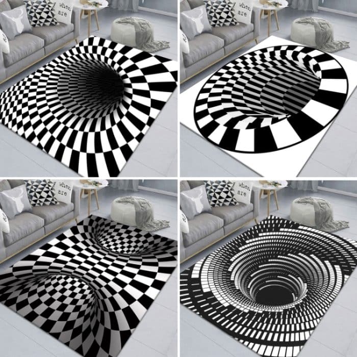 3D-geometrischer Stereo-Trap-Vision-Wohnzimmer-Schlafzimmer-Teppich, 40x60cm, 50x80cm – Bild 2