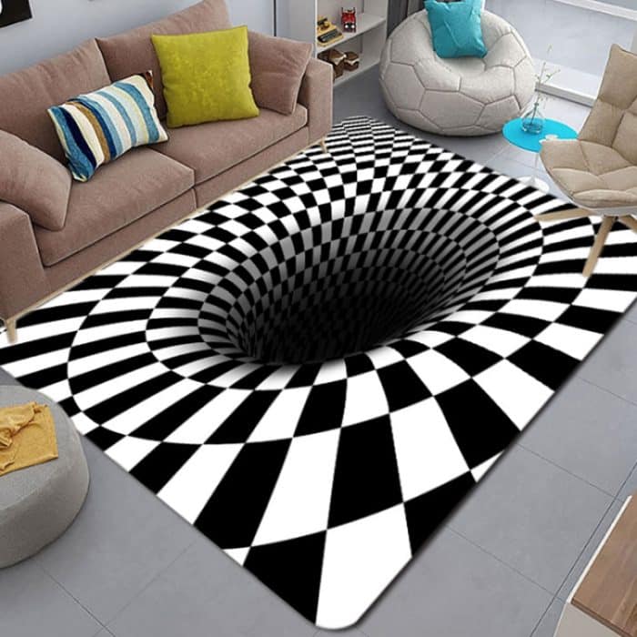 3D-geometrischer Stereo-Trap-Vision-Wohnzimmer-Schlafzimmer-Teppich, 40x60cm, 50x80cm – Bild 5
