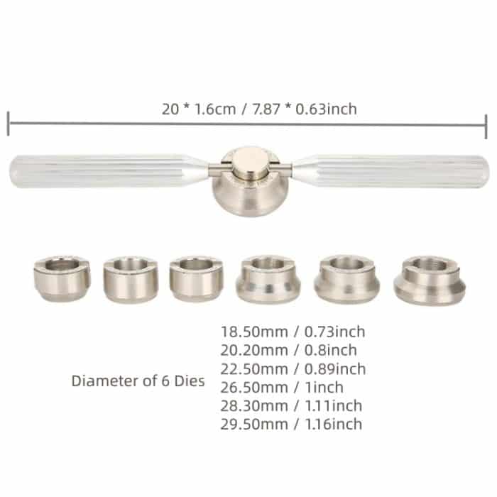 Werkzeug zum Öffnen des Uhrengehäuses, verstellbarer Schraubenschlüssel zum Entfernen der hinteren Abdeckung der Uhr, 65mm 2 Claws, Gear Rear Cover, Round Teeth, Square Teeth – Bild 3