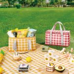 JY2209 Camping Feuchtigkeitsbeständiges tragbares Picknickkorb-Set, Spezifikation:, Red White, Yellow White, Leaves, Red White+150x100cm, Yellow White+150x100cm, Leaves+150x100cm, Red White+150x200cm, Yellow White+150x200cm, Leaves+150x200cm... – Bild 2
