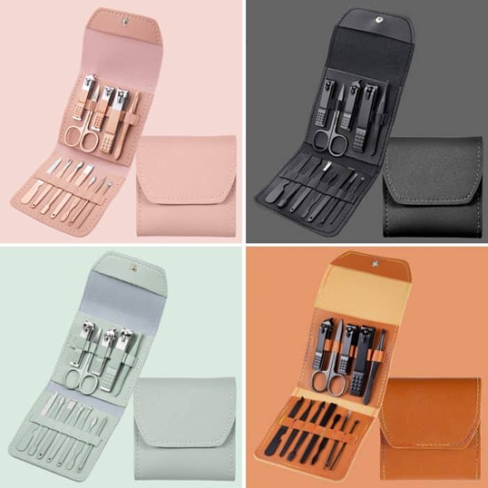 Nagelkunst-Werkzeugset, Nagelknipser, abgestorbene Haut, Schere, Maniküre-Werkzeug, 12 In 1 Matcha Green, 12 In 1 Coffee, 12 In 1 Black, 12 In 1 Pink, 12 In 1 Green+Silver Accessories, 16 In 1 Green, 16 In 1 Matcha Green, 16 In 1 Pink, 16 In 1 Coffee... – Bild 2