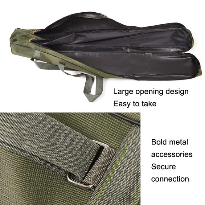 LEO 27746 faltbare Angelrutentasche, lange Angelausrüstung, weiche Tasche, Länge:, 1m Army Green, 1.5m Army Green, 1m Black, 1.5m Black – Bild 5
