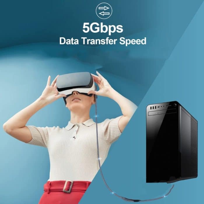 USB3.2 Gen1 VR Link Streamline für Oculus Quest 2, A-C  Aluminum Shell 5M, A-C  Aluminum Shell 6M, A-C  Aluminum Shell 7M, C-C  Aluminum Shell 5M Black, A-C  Aluminum Shell 3M Braided Wire, A-C  Aluminum Shell 5M Braided Wire... – Bild 2