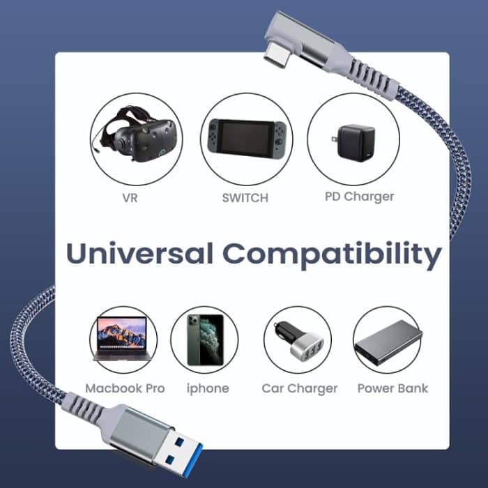 USB3.2 Gen1 VR Link Streamline für Oculus Quest 2, A-C  Aluminum Shell 5M, A-C  Aluminum Shell 6M, A-C  Aluminum Shell 7M, C-C  Aluminum Shell 5M Black, A-C  Aluminum Shell 3M Braided Wire, A-C  Aluminum Shell 5M Braided Wire... – Bild 5
