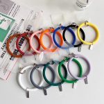 3 Stück Handyhülle Silikon-Armband Schlüsselanhänger Anti-Fall-Handy-Lanyard mit Aufnäher, Pink, Purple, Blue, Lemon Yellow, Orange, Red, Black, White, Mint Green – Bild 2