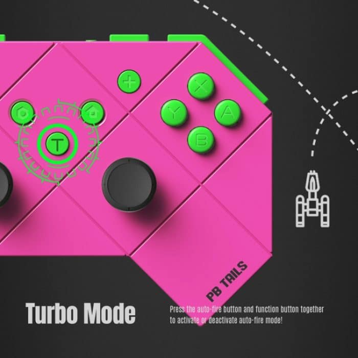 PB TAILS für Switch Bluetooth Wireless Gamepad, Stil:, Ordinary Edition (Army Green), Ordinary Edition (Yellow Green), Ordinary Edition (Rose Red), Ordinary Edition (Black Silver), Deluxe Edition (Army Green) – Bild 3