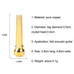 6 Stück Gitarrenkappen aus reinem Kupfer mit Citrin-Motiv, Stil:, Crystal Head (White), Crystal Head (Yellow), Crystal Head (Red), Crystal Head (Purple), Crystal Head (Green) – Bild 5