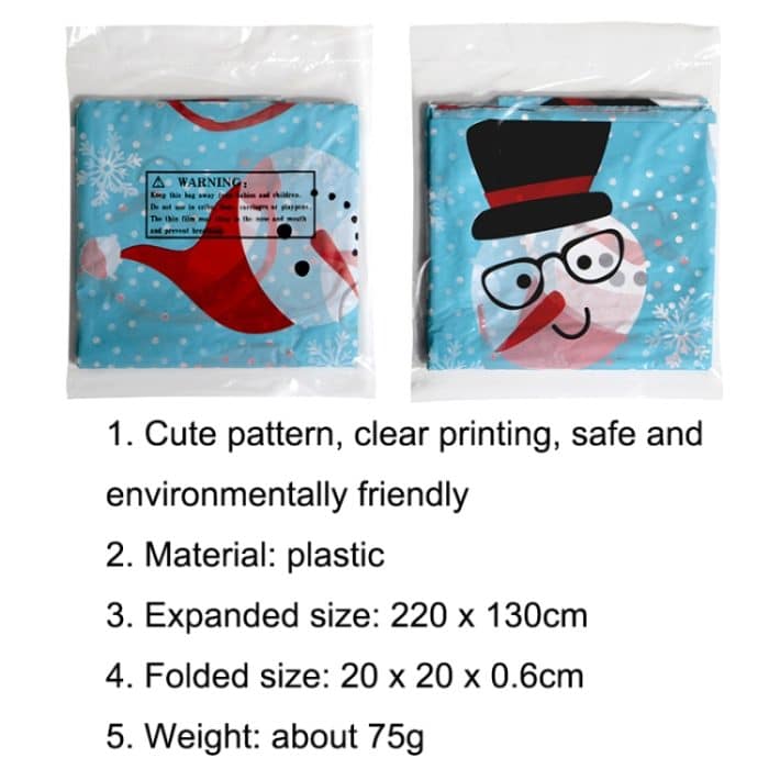 3PCS Weihnachten Halloween Party Event Dekoration Tischdecke, Orange Pumpkin, Black Pumpkin, Black Ghost, Gray Bat, Green Pumpkin, Purple Spider, Red Snowman, Geometry, Blue Snowman, Green Biscuits – Bild 5