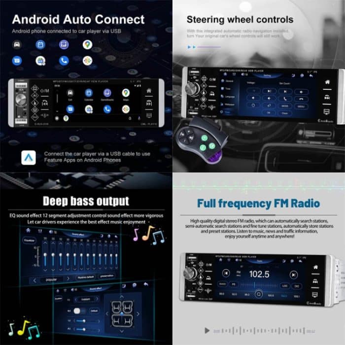 A2905 5,1-Zoll-IPS-Carplay-Player mit kapazitivem Bildschirm, Stil:, Standard, Standard+4 Light Camera, Standard+8 Light Camera, Standard+12 Light Camera, Standard+AHD Light Camera – Bild 6