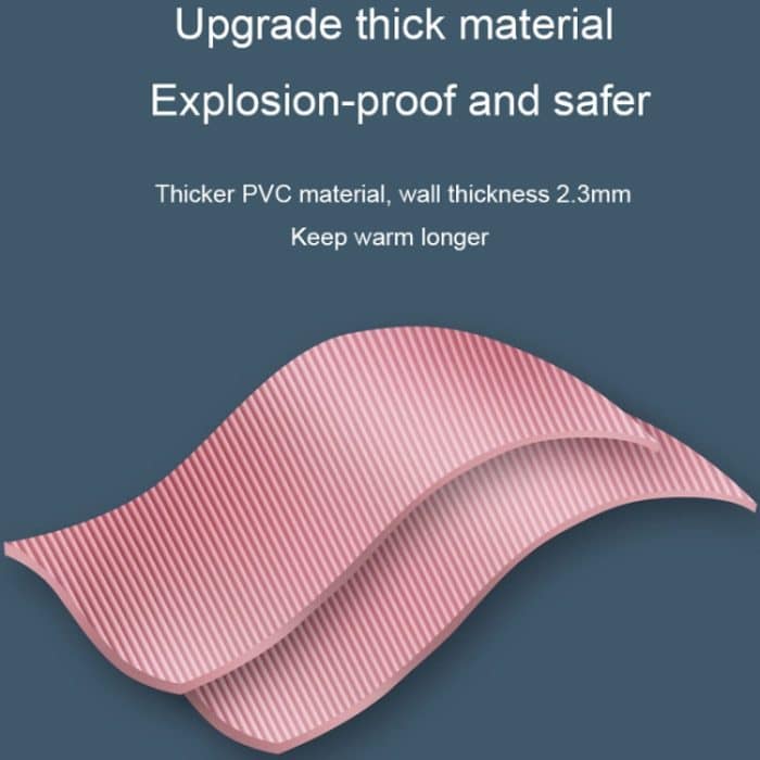 Großer explosionsgeschützter PVC-Warmwasserbeutel mit Wassereinspritzung, Spezifikation:, 1000ml (Light Pink), 1000ml (Leather Pink), 1000ml (Orange), 1000ml (Bean Green), 1000ml (Light Gray), 1000ml (Dark Gray), 1000ml (Navy Blue), 1000ml (Sky Blue)... – Bild 5