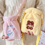 Plüsch-Stickerei, waschbar, kann mit Wasser gefüllter Warmwasserbeutel zum Umhängen sein, Pink Bunny, Purple Bunny, Green Bear, Yellow Bear, Pink Bunny+Strap, Purple Bunny+Strap, Green Bear+Strap, Yellow Bear+Strap – Bild 7