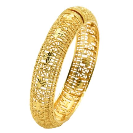 24 Karat vergoldete Armbänder für Damen, Hochzeit, Sandgold-Armband
