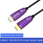 HDMI 2.1 8K 60 Hz aktives optisches Kabel, Konvertierungsleitung für Computerbildschirme, Kabellänge: – Bild 2