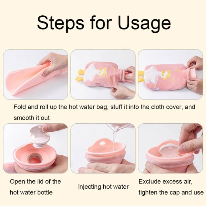 ZS103 Cartoon-Plüsch-wassergefüllte Wärmbeutel, explosionsgeschützte, auslaufsichere Wärmflasche, Spezifikation: – Bild 6