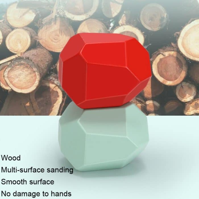 Kinder Frühe Lehren Stapel Stein Bausteine Holz Stapel Stein Spielzeug – Bild 5