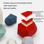 Kinder Frühe Lehren Stapel Stein Bausteine Holz Stapel Stein Spielzeug – Bild 4