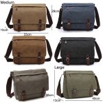 Vielseitige Umhängetasche aus Segeltuch, Business-Computertasche, Khaki Large, Dark Blue Large, Coffee Large, Black Large, Khaki Medium, Dark Blue Medium, Coffee Medium, Gray Large, Gray Medium, Green Large, Green Medium – Bild 2