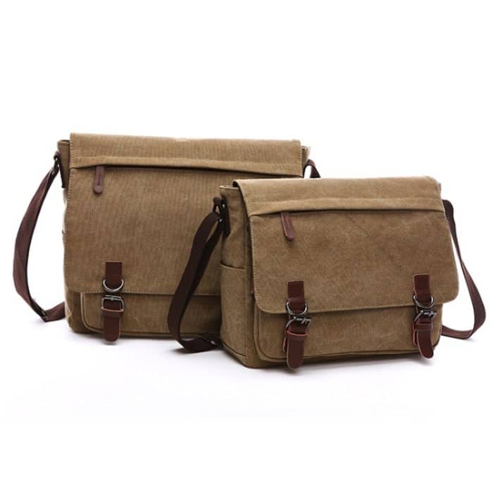 Vielseitige Umhängetasche aus Segeltuch, Business-Computertasche, Khaki Large, Dark Blue Large, Coffee Large, Black Large, Khaki Medium, Dark Blue Medium, Coffee Medium, Gray Large, Gray Medium, Green Large, Green Medium – Bild 5