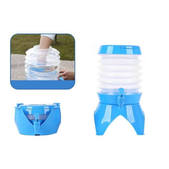 Outdoor Camping Tragbarer Auto-einziehbarer Falteimer mit Wasserhahn, Kapazität:, 3.5L, 5.5L, 7.5L, 9.5L – Bild 1