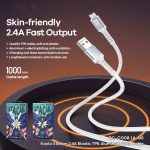 REMAX RC-C008 2,4 A weiches, bruchsicheres TPE-Datenkabel, Länge 1 m – Bild 3