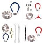 Mountainbike-Speichenschlüssel-Set aus Chrom-Molybdän-Stahl, Silver 8 Port+Spoke Wrench, 4pcs/set Spoke Tools, Wrench+Spoke Wrench+Valve Core Lock+2 Tire Lever, Red Wrench+Silver 8 Port+Wrench, Blue Wrench+Silver 8 Port+Wrench... – Bild 2