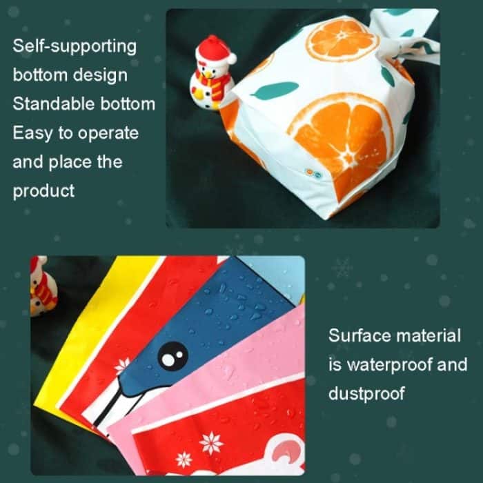 1 Beutel Süßigkeiten-Verpackungsbeutel, Backkeks-Geschenktüten, Little Rabbit and Bear, White Rainy Animal, Space Rabbit, Strawberry Flower, Blue Bunny Girl, Pink Rabbit Flower, Fresh Flower, Colorful Abstract Strip, Green White Cat, Red Fried Egg... – Bild 4