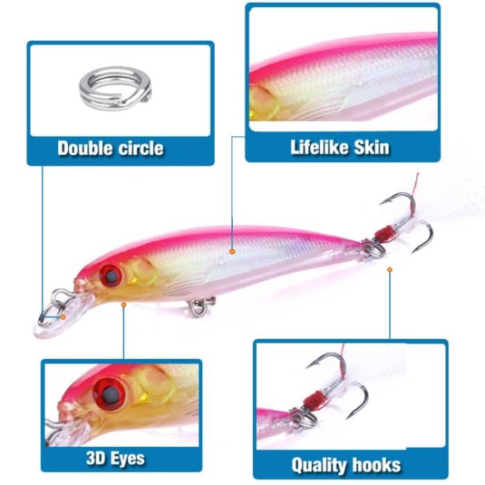 HENGJIA MI094 Simulation Laser Fake Lures Minnow Fishing Baits, 1, 2, 3, 4, 5 – Bild 3