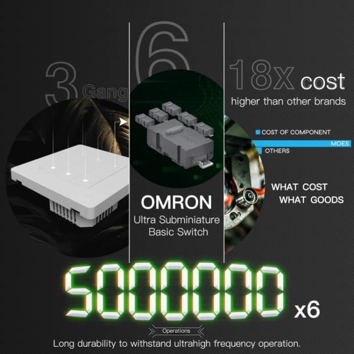 Tuya ZigBee Smart Single-Fire Zero-Fire Sharing Timing Voice Wandschalter EU-Stecker, Stil:, 1 Way (White), 2 Ways (White), 3  Ways (White), 4 Ways (White), 1 Way (Gray), 2 Ways (Gray), 3 Ways (Gray), 4 Ways (Gray), 1 Way (White Scene Casual Post)... – Bild 8