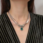 Flache Hip-Hop-Schlangenkette, zweilagige Schlangenknochenkette – Bild 5