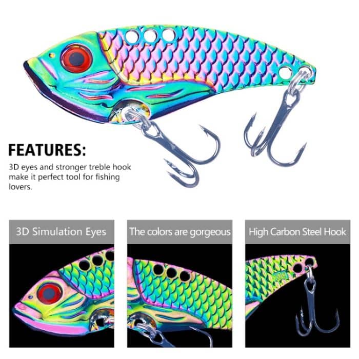 HENGJIA Metal VIB Micro-Bait Pailletten Full Swimming Layer Fake Bait, Spezifikation:, 3g, 5g – Bild 3