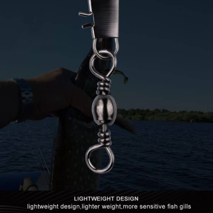 HENGJIA SS007 50 Stück/Beutel B-Pin-Stecker 8-förmiges Drehschlaufen-Zubehör, 1/0+5B (60mm), 2/0+5B (57mm), 3/0+6B (67mm), 4/0+6B (70mm), 5/0+6B (78mm) – Bild 5