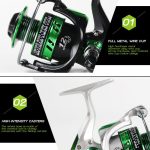 Angelschnur-Spinnrolle der YUMOSHI GL-Serie, GL6000 Silver, GL7000 Silver, GL1000 Black, GL2000 Black, GL3000 Black – Bild 5