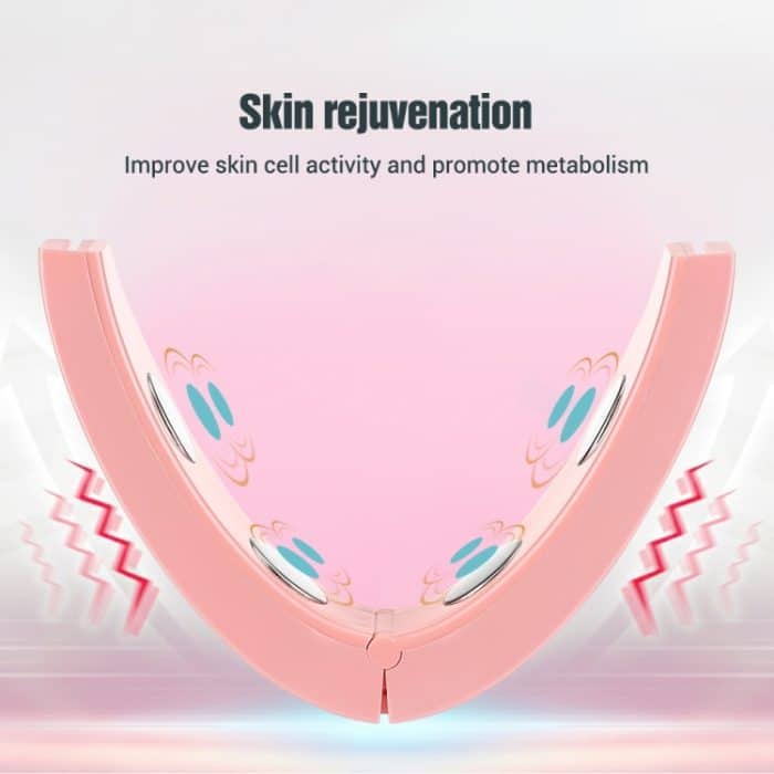 Mikrostrom-EMS-Gesichtsverdünnungsinstrument, intelligentes Rot-Blau-Farblicht-Hautverjüngungs-Schönheitsinstrument, (Green), (Pink) – Bild 9