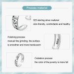 Gravierter Katzen-Graffiti-Ring aus Sterlingsilber – Bild 4