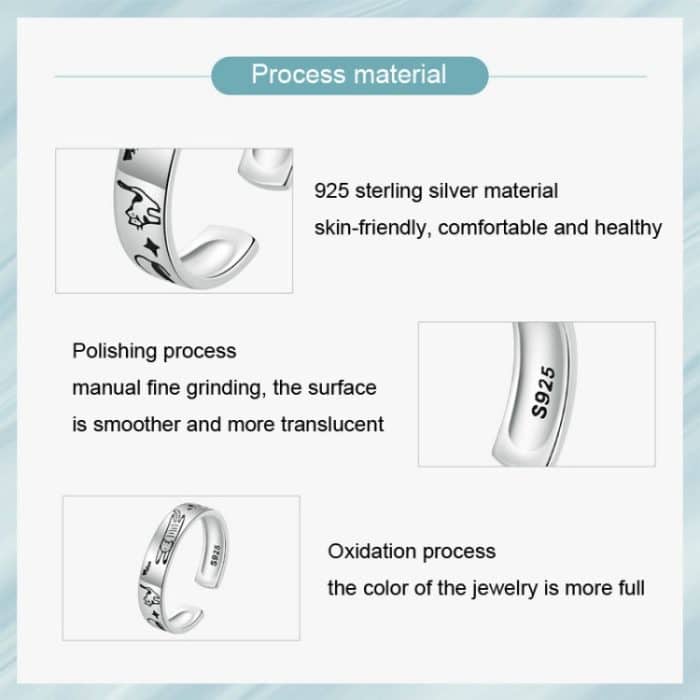 Gravierter Katzen-Graffiti-Ring aus Sterlingsilber – Bild 4