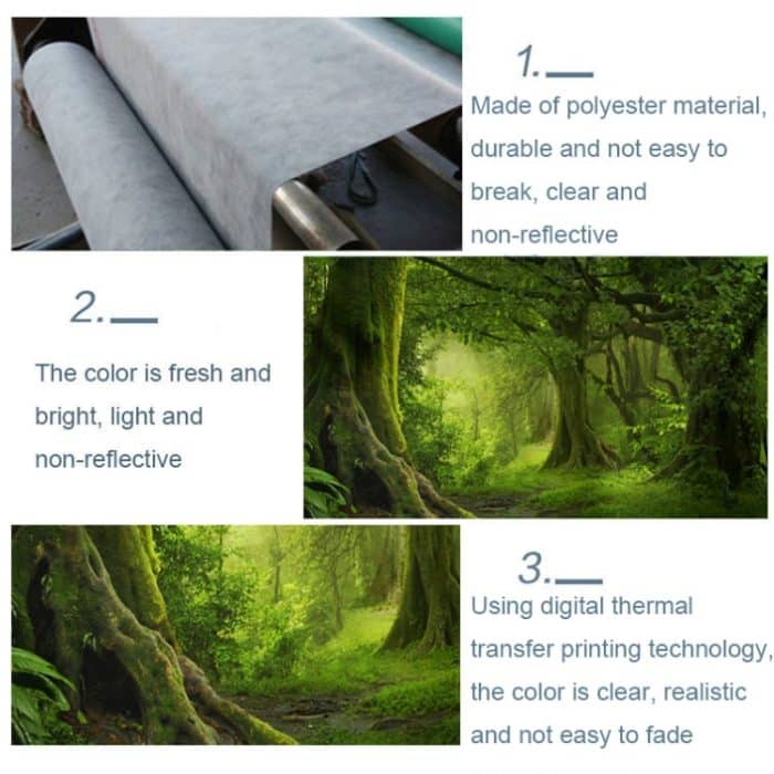 7919 Dream Forest Series Party-Bankett-Dekoration, Wandteppich, Fotografie-Hintergrundstoff – Bild 3