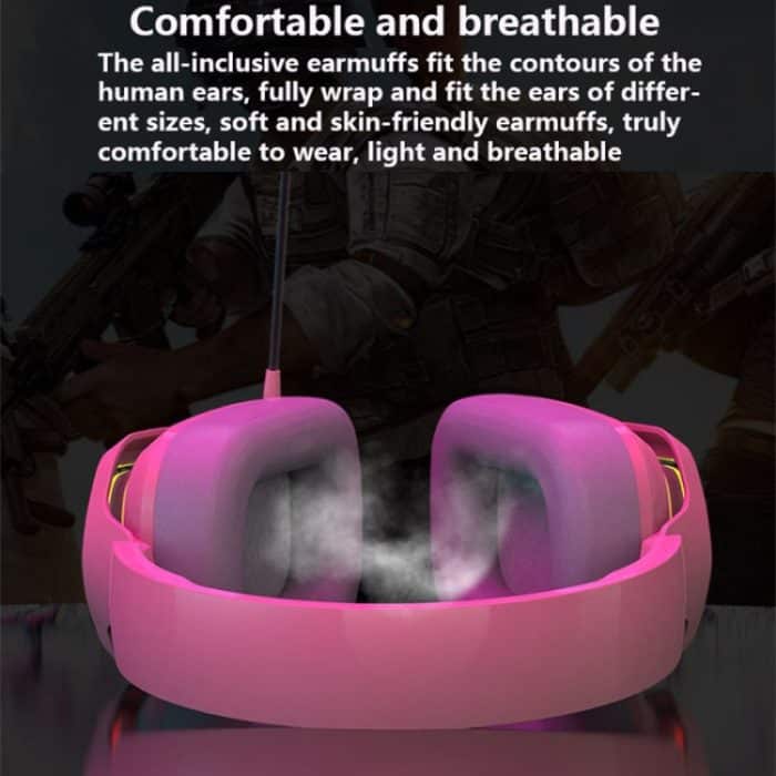 Ajazz AX368 RGB-Headset mit Audioerkennung für Computerspiele, AX368 3.5mm Version Pink, AX368 3.5mm Version Black, AX368 7.1 Channel Version Pink, AX368 7.1 Channel Version Black – Bild 8