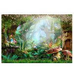 150 x 210 cm Fantasy Forest Fotografie Hintergrund Stoff Cartoon Kinder Party Dekoration Hintergrund