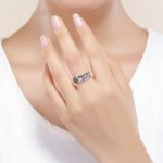 Mode 925 Sterling Silber Gänseblümchen Blume Fingerringe für Frauen Hochzeit Verlobungsschmuck – Bild 3