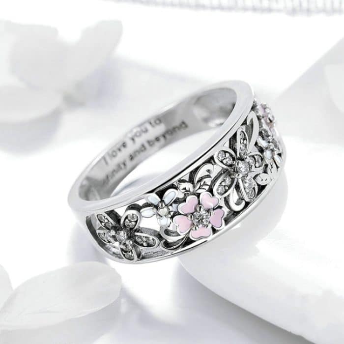 Mode 925 Sterling Silber Gänseblümchen Blume Fingerringe für Frauen Hochzeit Verlobungsschmuck – Bild 6