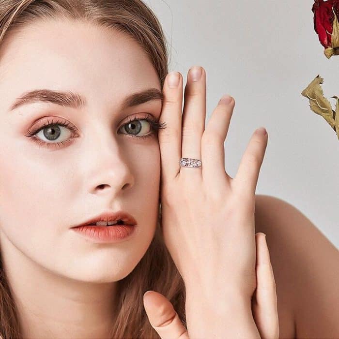Mode 925 Sterling Silber Gänseblümchen Blume Fingerringe für Frauen Hochzeit Verlobungsschmuck – Bild 8
