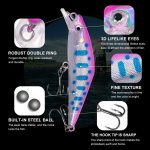 HENGJIA 5,7 cm 3,4 g Microbe Road Lures Langsam sinkender Minnow-Kunstköder, 1, 2, 3, 4, 5 – Bild 6