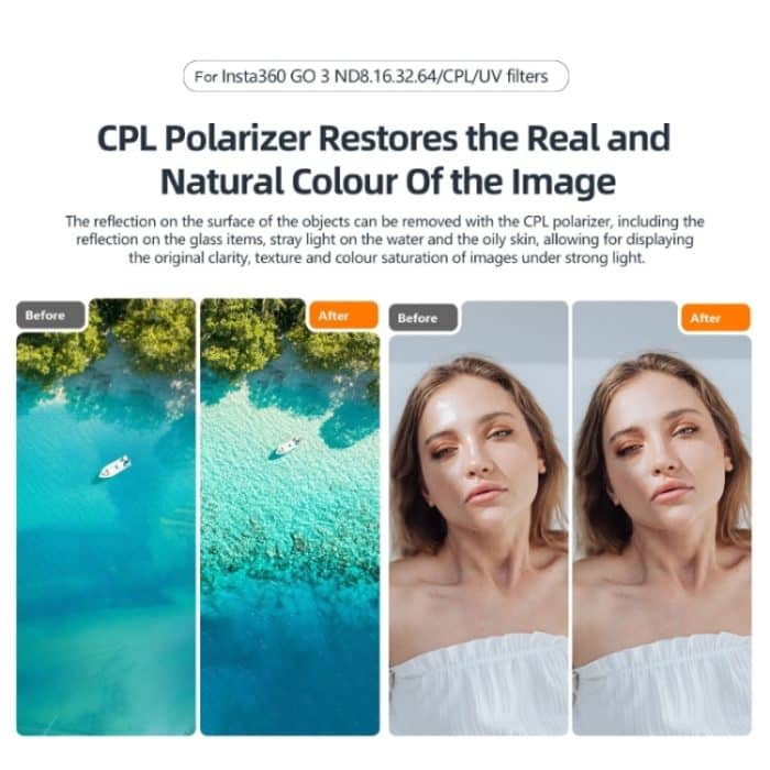 Für Insta360 Go 3/Go 2 aMagisn Lens Filters Wasserdichter Filter, ND8, ND16, ND32, ND64, UV, CPL, ND8+16+32, ND8+16+32+CPL, ND8+16+32+64 – Bild 6